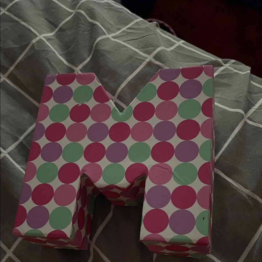 Polka Dot Party Letter Decoration - Pink, Green, White